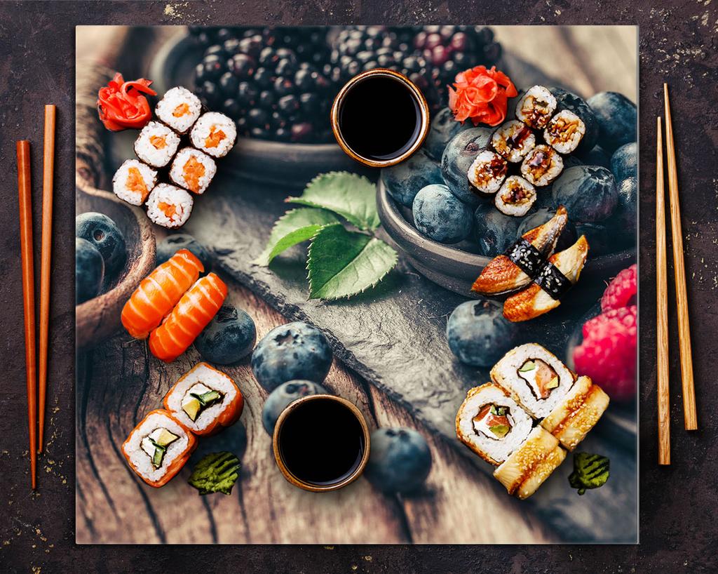 GLASPANEL FÜR DIE KÜCHE 65x60 Früchte