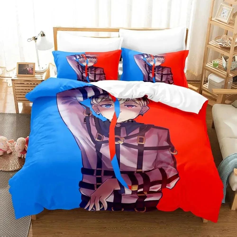 MILGRAM Single Double Quen King-Sized Dimensionsd Dimensions Beding Set Young Boys Bedrom Soft Duvet Cover Set 3D Printed Anime Bed Shet Set
