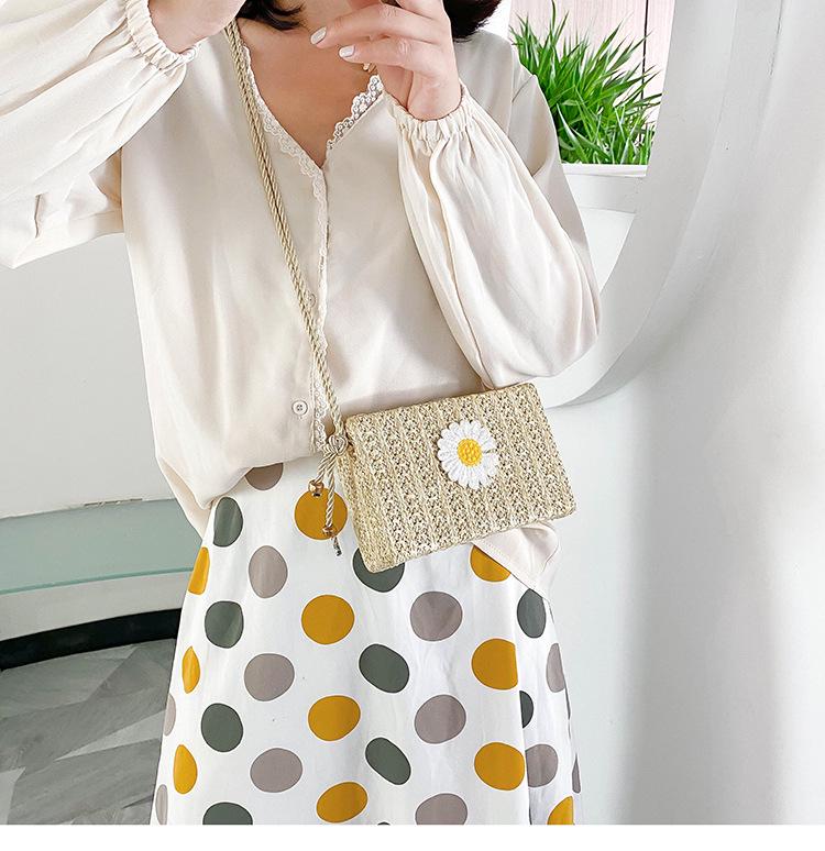 SCIONE Net Red Small Bag 2020 Women Messenger Bag Straw Woven Bag Small Square Bag Shoulder Bag