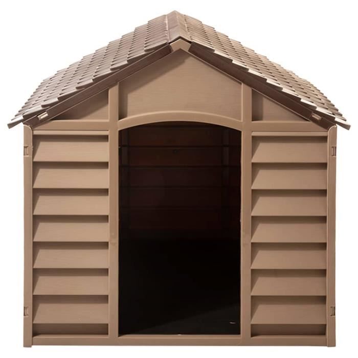 VidaXL Niche pour chien Marron 86x84x82 cm Polypropylène 94214
