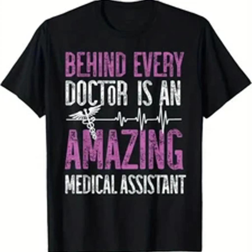 Medical Assistant Doctor Support Knit Cotton T Shirt Regular Fit Adult Crew Vintage Top For Everyday Wear Versatile