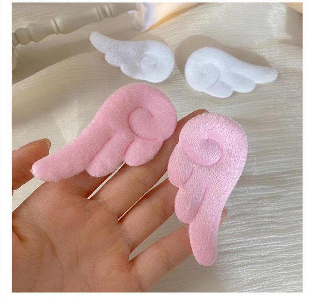 2Pcs 7cm Angel Wings Super Cute Angel Wing Plush Hairpin Girl Hair Clip Accessories Barrettes Hairgrip Headdress Headwear