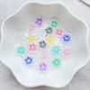 50 Stück 12mm Harz 3D Bunt Mini Kristallblumen Edelsteine Flache Rückseite Figuren Scrapbooking Hochzeit Applikation Nagelkunst Dekor Bastelbedarf