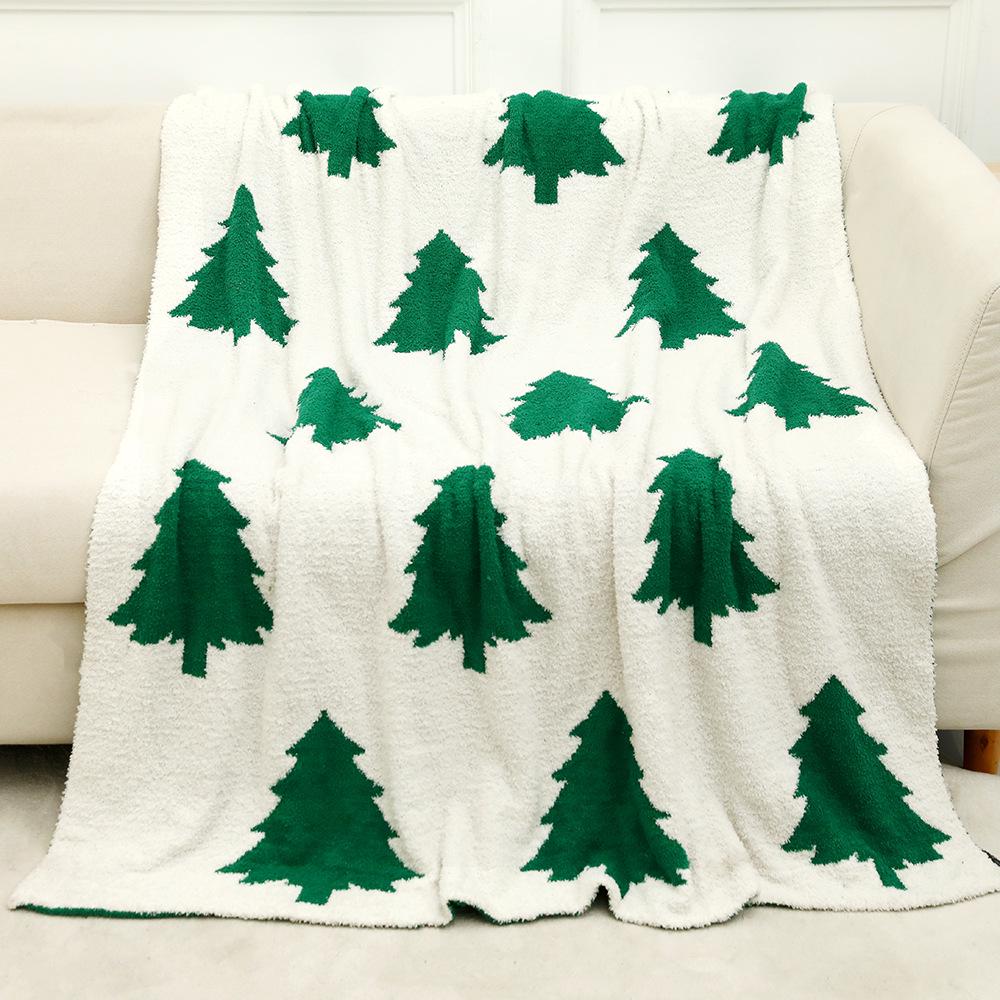 Custom Knit Half-Velvet Gingerbread Man Christmas Blanket - Non-Shedding Holiday Gift
