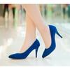 Spring and Autumn pointed head thin heel  shoes matte high heels professional shoes single shoes large size