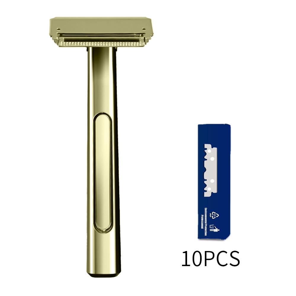 Classic Double-Layer Metal Razor Stand for Manual Shaving Razors