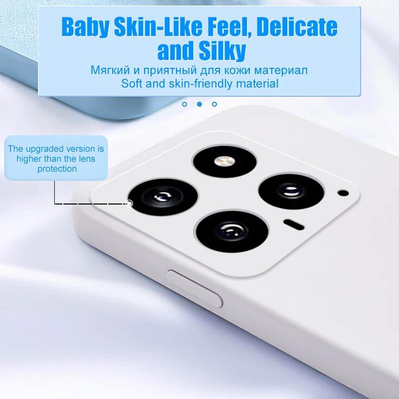 For Xiaomi 14 Case Original Liquid Silicone Full Protection Soft Cover For Xiaomi Mi 14 Mi14 Pro Mi 14Pro Xiaomi14 Phone Cases