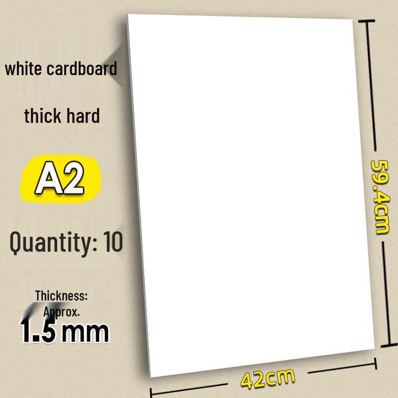 Handmade Children’s Cards: Thick White Cardstock with 4 Gray Colored Cards and Kraft Backing