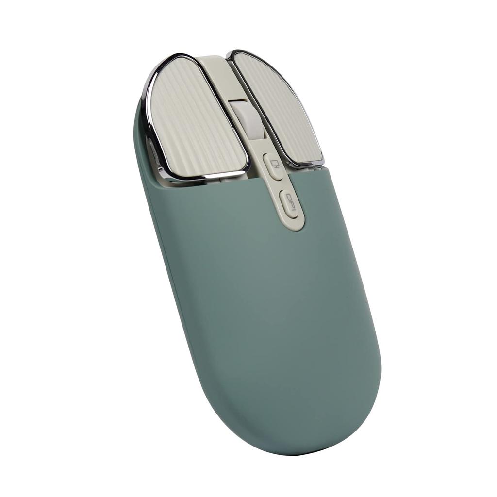 M203 2.4GHz USB Wireless Bluetooth 5.1 Mouse, Ultra-Thin, Quiet, Rechargeable, Wireless, Compact, Lightweight, Compatible with iPhone, iPad, MacBook,