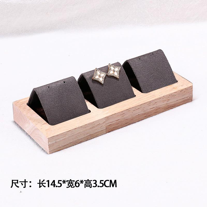 Solid Wood Counter Props Jewelries Rack Ear Jewelry Display Rack Various Types of Jewelry Decoration Racks Velvet Earring Holder