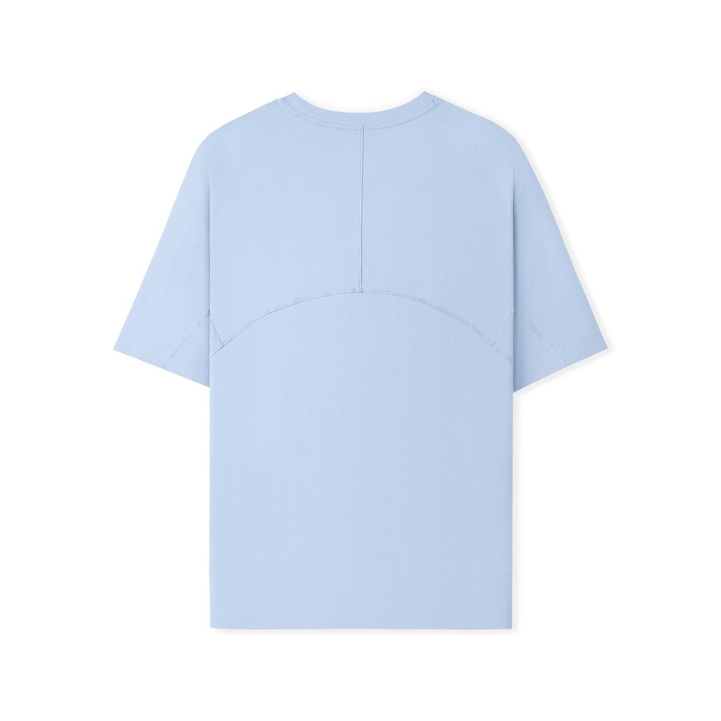 Skechers Sports Lifestyle Series Comfortable Loose Short Sleeve Breathable T-Shirt Unisex Tops Xenon-Blue L225U048-0356