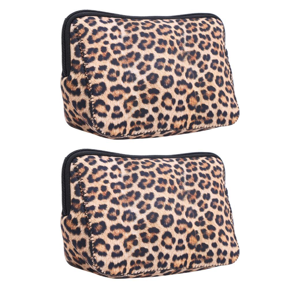 2 Pcs Portable Makeup Case Neoprene Makeup Organizer Durable Toiletry Bag  Handbag Organizer