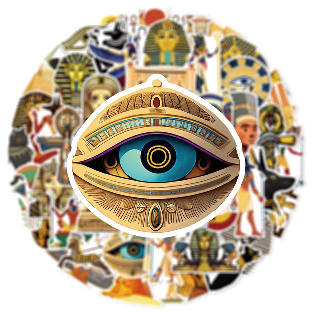 10/30/50pcs Cartoon Ancient Egyptian Culture Stickers Pyramid Pharaoh Graffiti Decals DIY Luggage Guitar Motorcycle Cool Sticker