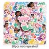 50 Cute Cartoon Mermaid Graffiti Stickers for Water Bottles, Phone Cases, and Journals