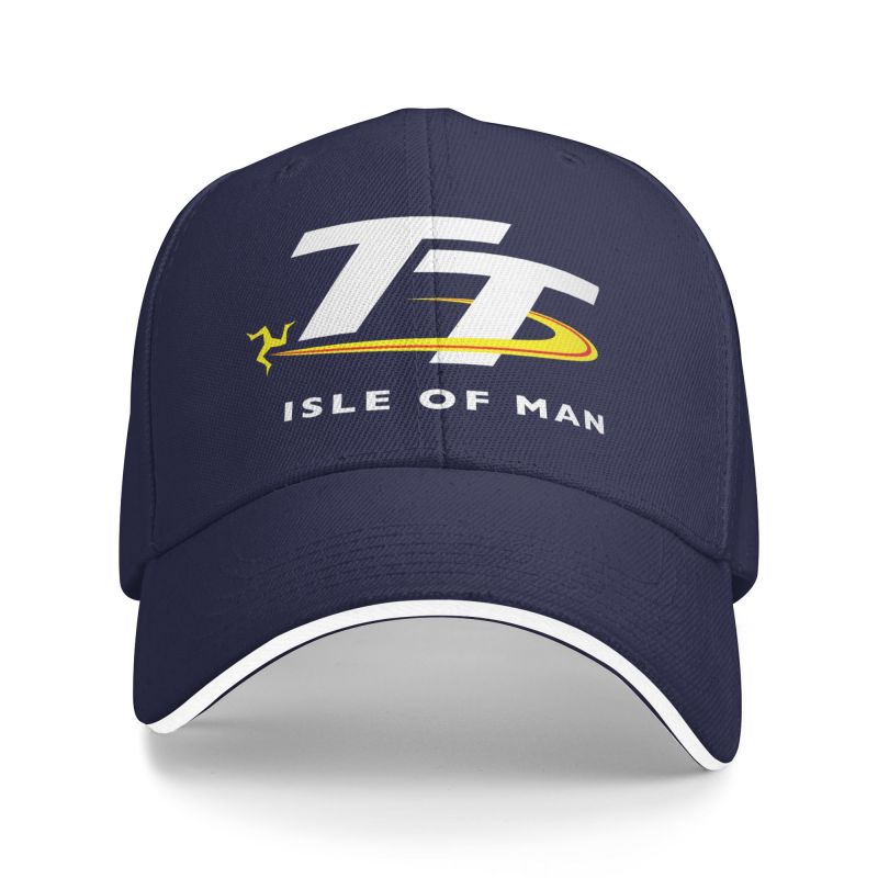 Isle of Man TT Races Motorcycle Print Baseball Cap Vintage Sandwich Bucket Caps Unisex Adjustable Snapback Cap Dad Hat Golf Hats