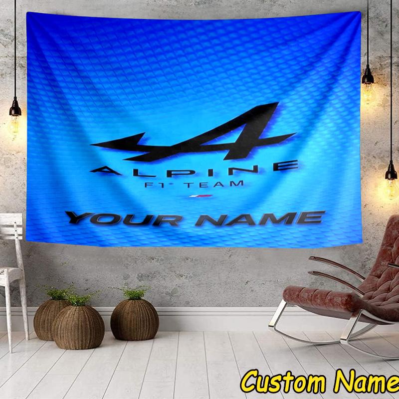 Custom Name Al-pine Tapestry Accessories for Bedroom,Livingroom, dormitory Room Wall Hanging Decor, Fan Birthday Gifts