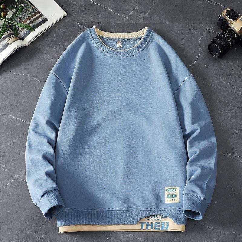 Fashion Sweater Men's Autumn and Winter Sweater Men's Plus Size Tops Couples Wear Sports Loose Pullovers