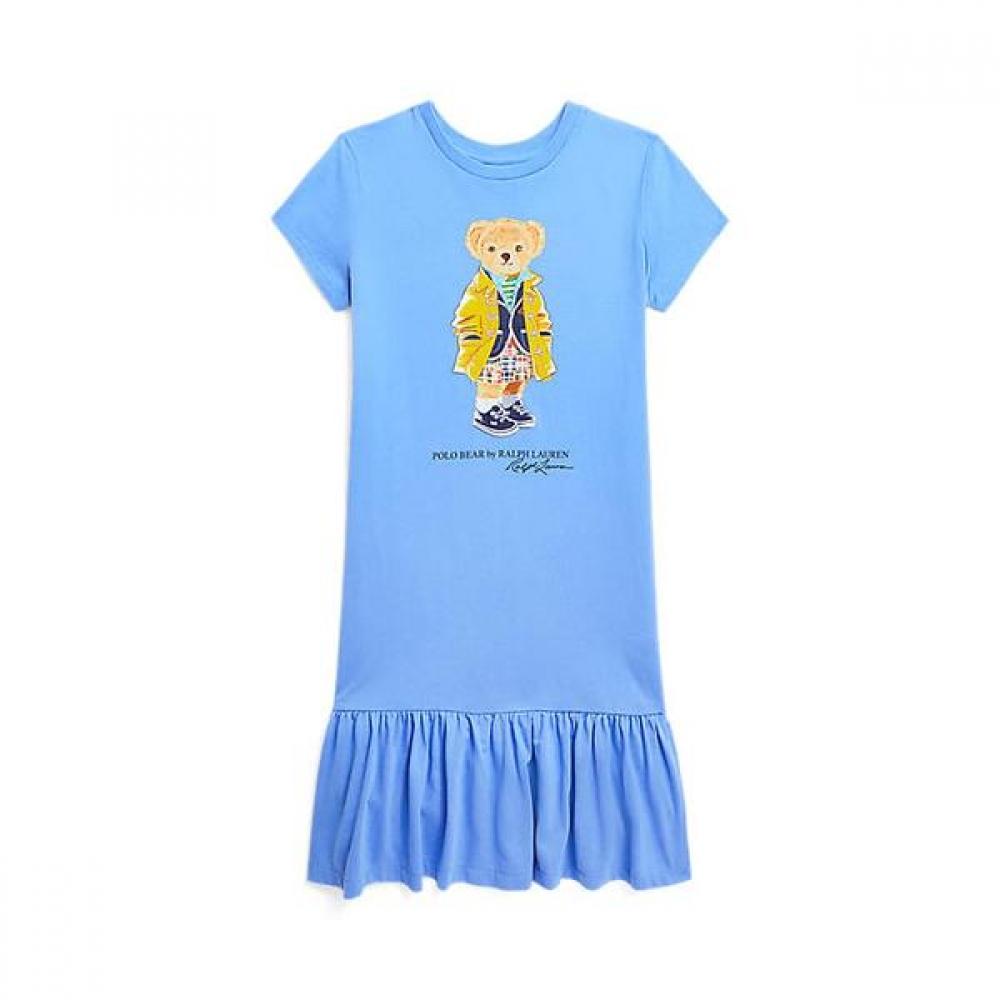 Polo Kids Girls Polo Bear Cotton Jersey Dress Cwpodrsg3d20564430 S