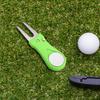Herramienta para arreglar chuletas de golf plegable, herramienta para reparar chuletas con marcador de bola magnético, robusta de acero inoxidable, horquilla para golfistas