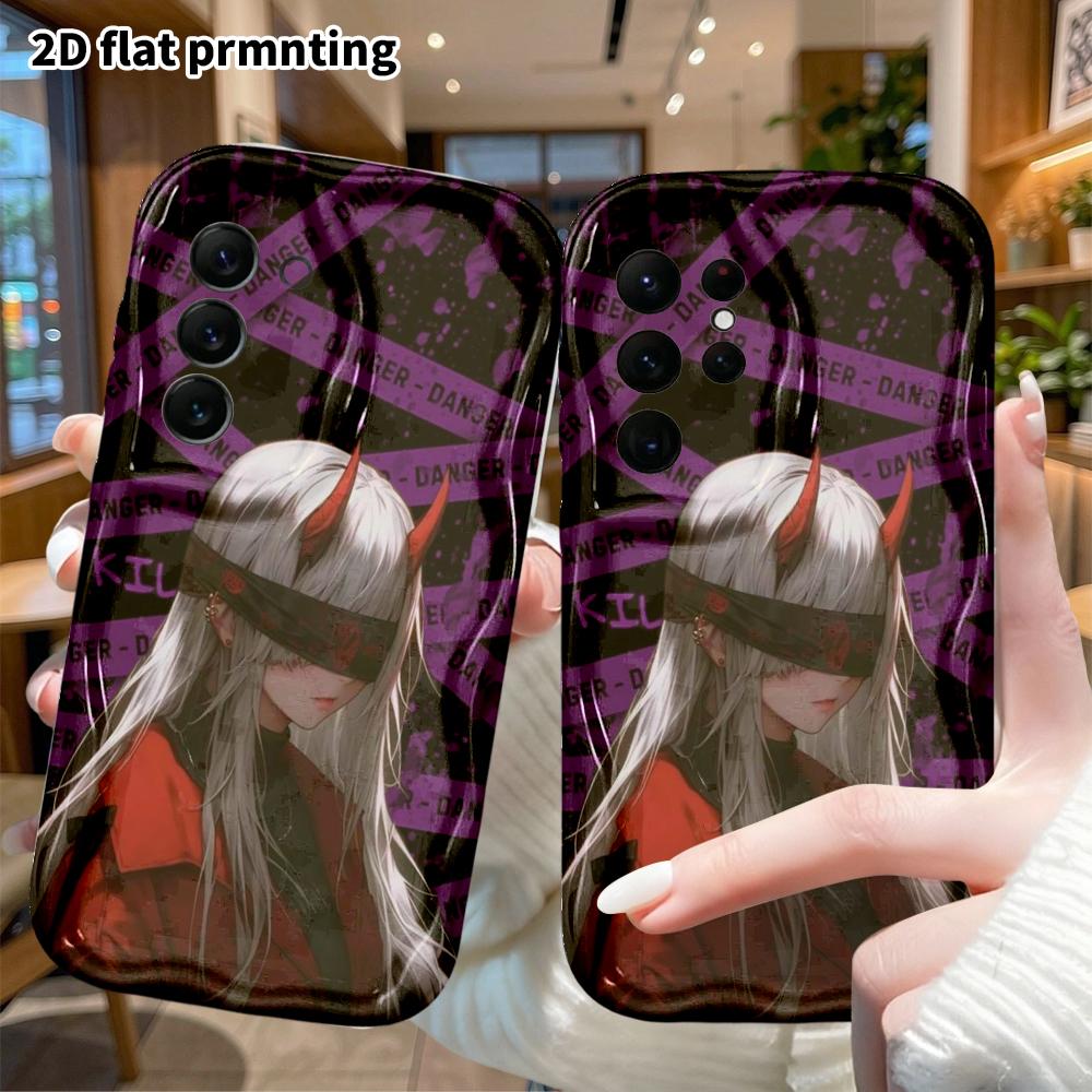 Phone case: 2D flat, suitable for Samsung Galaxy A34 A35 M05 M06 S20 S22 S21 FE Plus 5G, demon girl, perfect Christmas and Halloween holiday gift