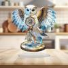 Acrylic Owl Desktop Statue: Multifunctional Bird-themed Room Art.