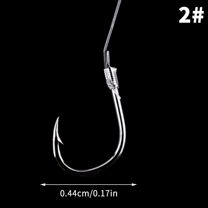 Angelhaken mit 5 kleinen Hakenvorfächern Wirbel Angelköderköder Schnurhaken 1#-10#