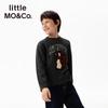 little MO&Co. Kids' 100% Wool Animal Pattern Crewneck Sweater
