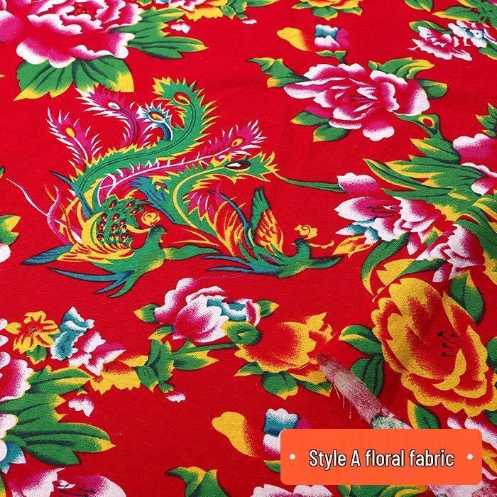 Retro-Style Cotton & Linen Ethnic Print Fabric for Tablecloths, Curtains, Bohemian Clothing - Yunnan Lijiang Design