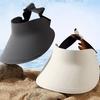 Large Brim Women Sun Hat Breathable Sunscreen Empty Top Cap Simple Seamless Visor Cap  Girl