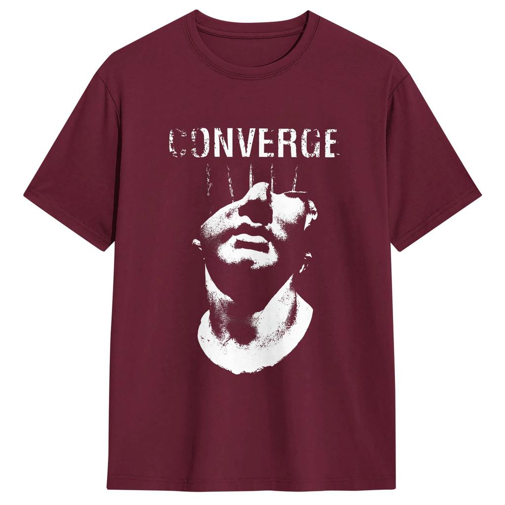 Converge Vintage T Shirt Unisex Pure Cotton Crazy Tshirts Round Neck Tee Shirt Short Sleeve Tops Plus Size