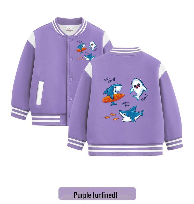 Kinder Baseballjacke mit Fleece-Futter - Lässige Herbst-/Winter-Oberbekleidung
