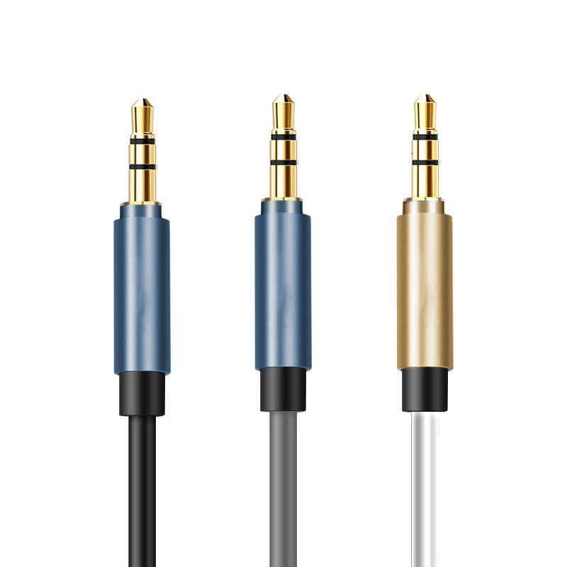 1m audio kabel TPE zinkové slitiny AUX, 3,5 mm samec-samec pro připojení do auta