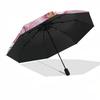 1pc Hello Kitty unicorn umbrella automatic open/close, 8-Rib Durable Frame, Compact Folding Design, Ideal Birthday/Holiday Gift e1113A