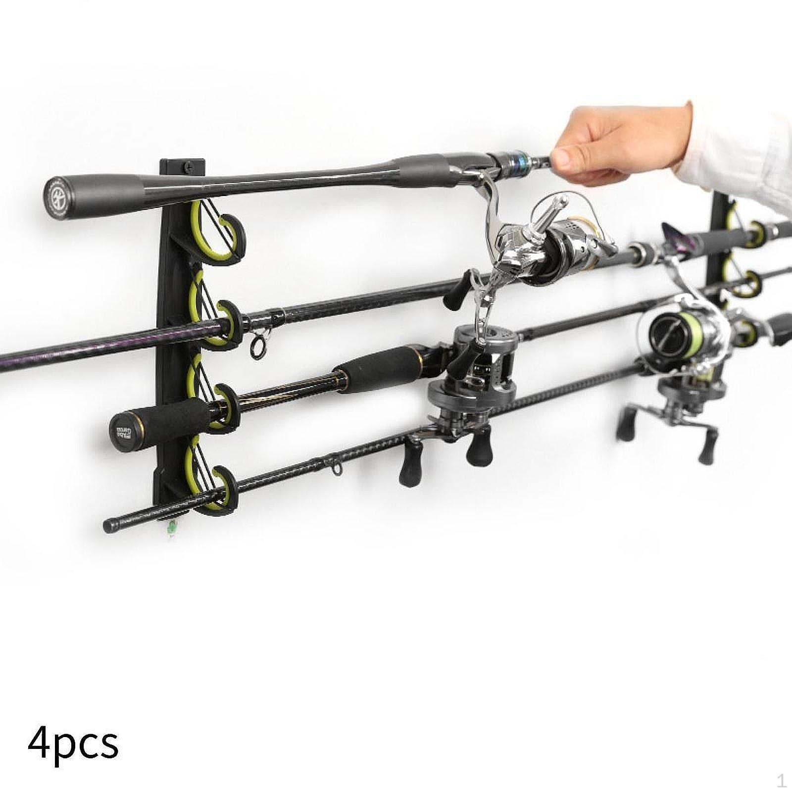 

4 шт. Держатели для удочек Подставка для удилищ Универсальная Настенная или Потолочная Организация Легко