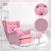 Scandinavian Wingback Rocking Chair Gaja Family Furniture Heather Pink Living Room