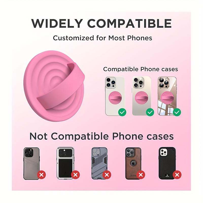 1Pc enhanced magnetic mobile phone holder, comfortable silicone removable ring grip, finger ring holder