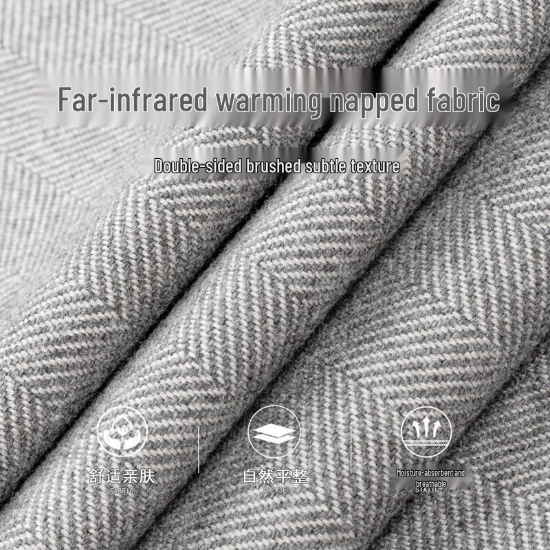 Shanshan Men's Thermal Flannel Long Sleeve Non-Iron Shirt