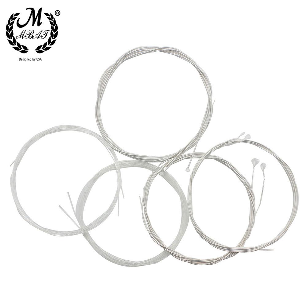 M MBAT Set da 10 Pezzi Corde per Oud di Tacchino Nylon Trasparente Rame Argentato Avvolto Corda per Liuto Arabo Accessori di Alta Qualità O100