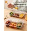 HANDUNYOU Disposable 3-Compartment Food Containers