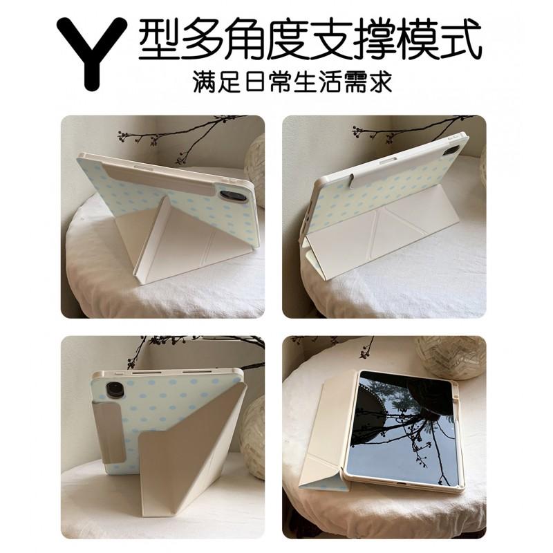 Korean Style Polka Dot IPad Case Magnetic Detachable Air Pro 11 Mini 10th Gen Anti-bend