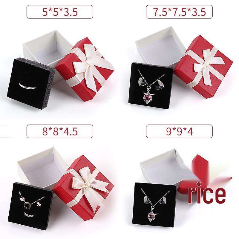 Six-Color Bowknot Jewelry Gift Box for Necklace, Earrings, Studs, and Rings