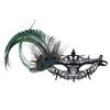 Diamond Decorated Masquerade Mask Elegant Phantom Mask Peacock Feather Mask  Costume Party