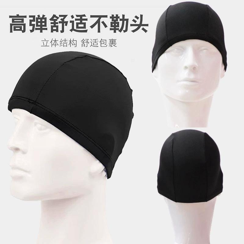 

Nylon fabric, high elasticity fashion swimming cap, cloth swimsuit swimming cap, multi-color comfortable and not restraining the head чорний