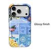 Playful Mediterranean Summer Coastal Collage Graphic Art Film Aesthetic Protective Shockproof Bumper Phone Case Cover For iPhone 14 15 16 Pro Max Plus