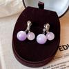 Unique Korean Ball Dangle Drop Earrings Elegant Charm Earrings Ear Buckle Fashion Jewelry For Women Girls Gifts
