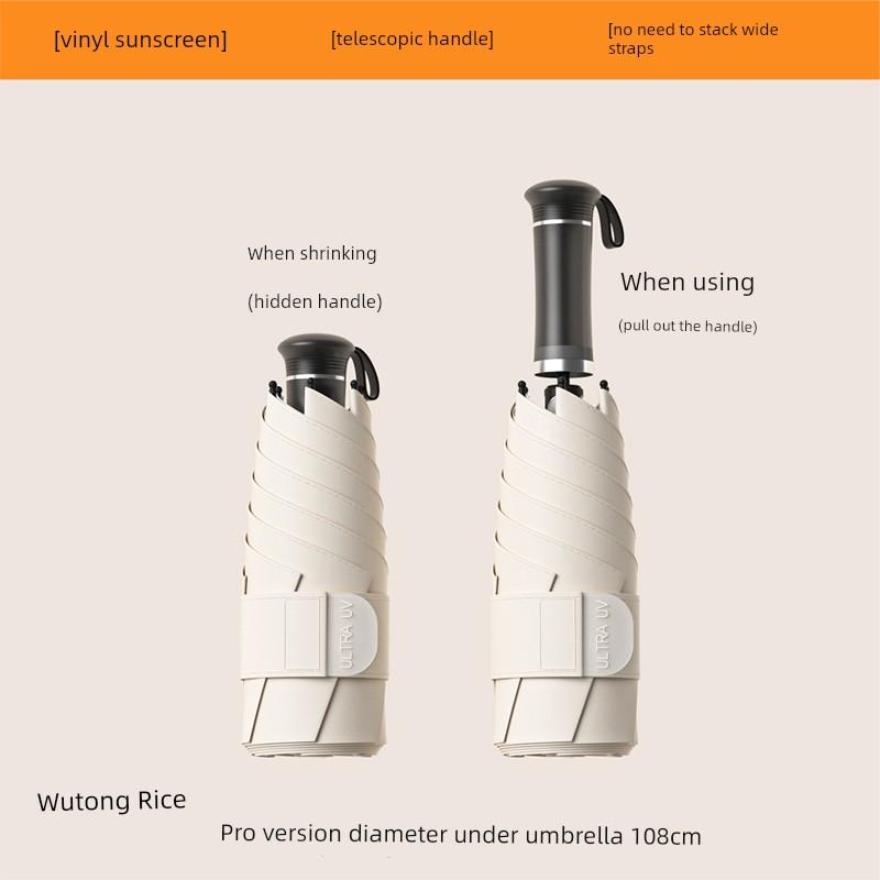 Compact Portable Umbrella for Women, Sun Protection, Uv Protection, Sunshade Umbrella, Large Size, 50% off Umbrella, Dual-Use for Sun and Rain