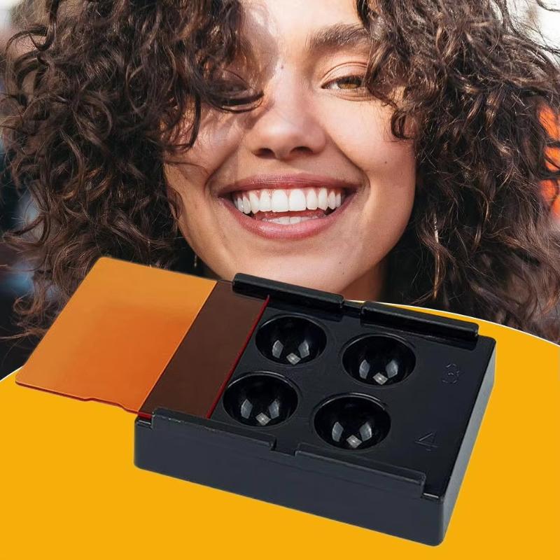 4 Holes Dental Shading Light Box Composite Resin Mixing Well Light-Proof Storage Hading Color Toning Case Dentist Material