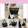 Vintage Stylish Women's Black Shoulder Tote Bag Casual Fashionable Design Oxford Cloth