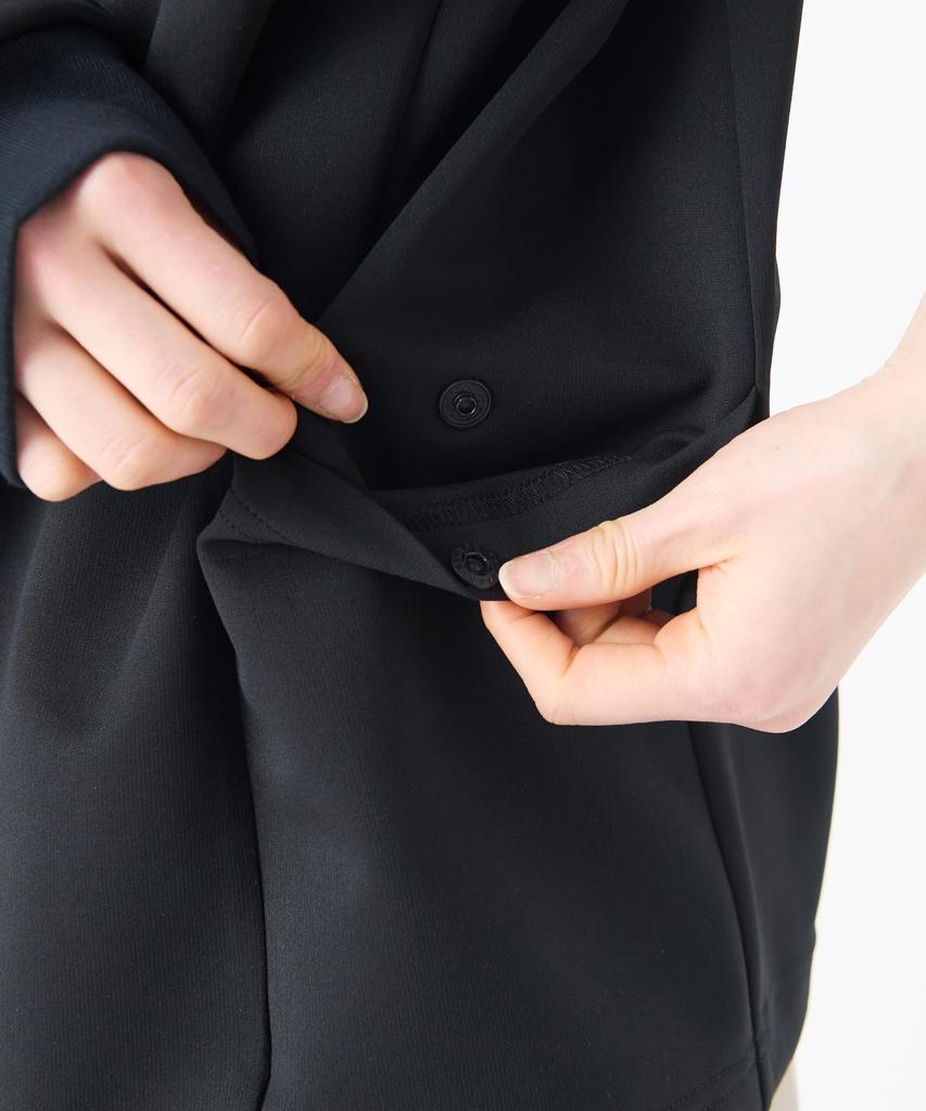 Snow Peak Double Knit Pullover Knit and Sew Long Sleeve for Men and Size S CS-26SU007 Sweater/Cut T-Shirt Women, Black,