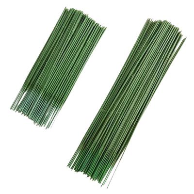 Florist Wire, 200Pcs Plastic Floral Stem, Artificial Flower Rod, Plant Stub Wire Green Florist Wires, Floral Wire-ABSW